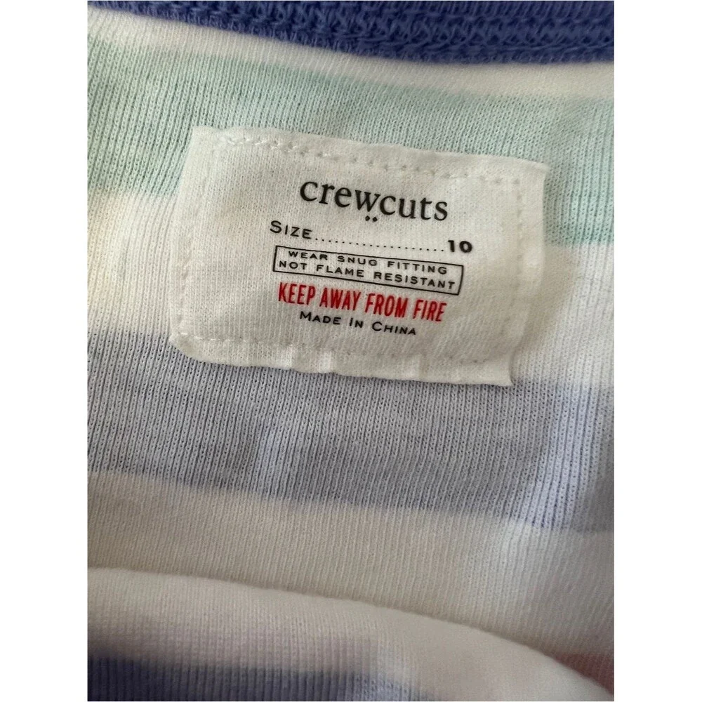 Crewcuts (J.Crew) Unisex Kids Size 10 Striped Pajama Long Sleeve Pants